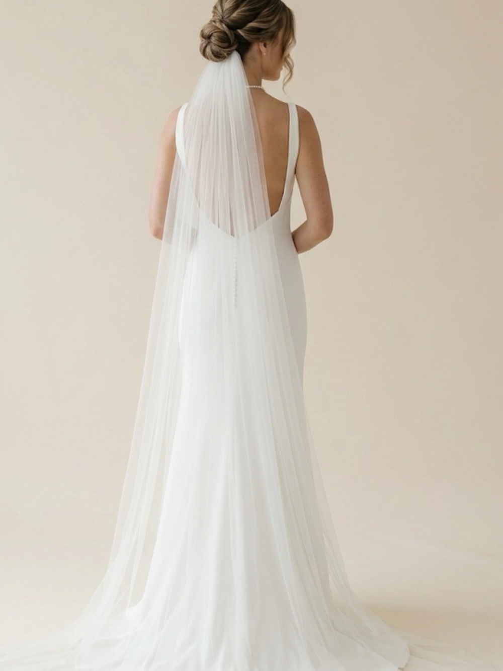 Champaign Floor Length Tulle Veil
